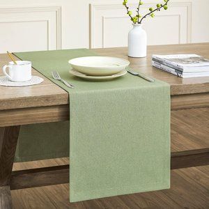 14 x 48 Inch Sage Green Rustic Farmhouse Table Runners